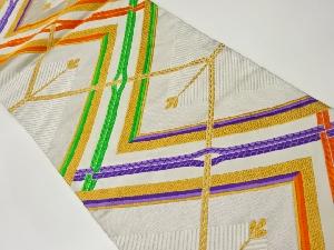 変わり斜め格子模様袋帯